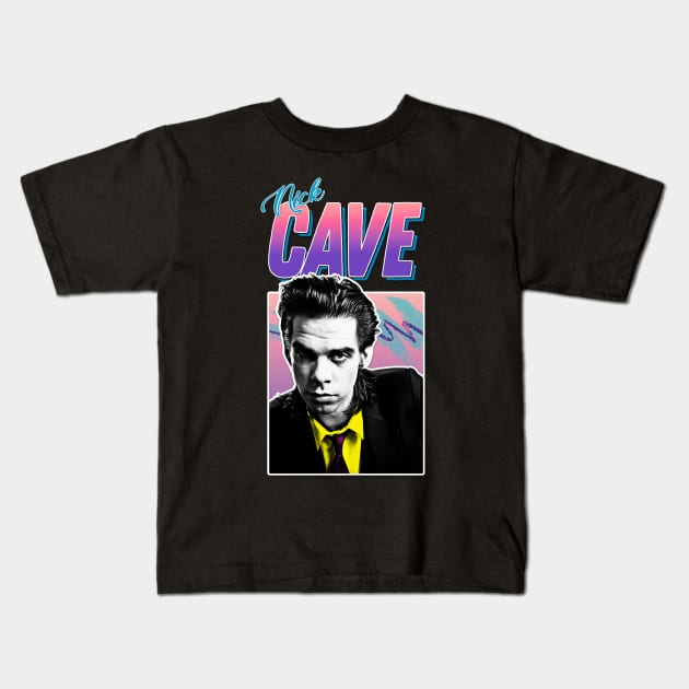 Nick Cave / Retro 80s Styled Design Kids T-Shirt by DankFutura